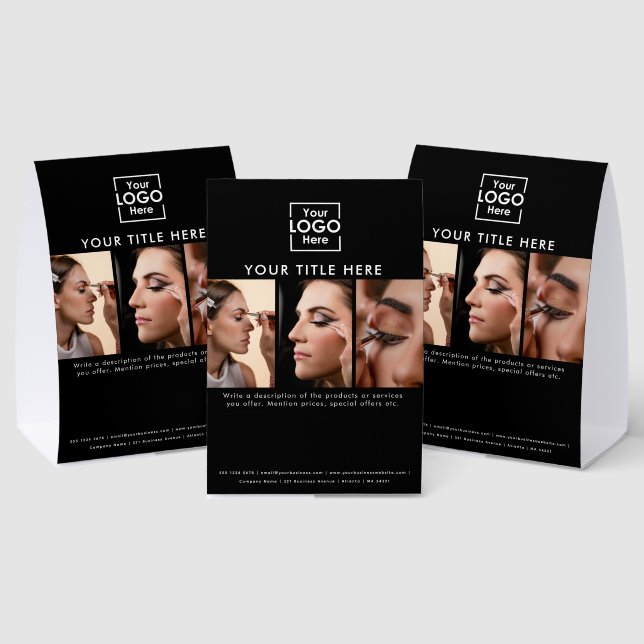 Business Logo Simple Black Beauty Salon 3 Photos (Insitu(Multi))