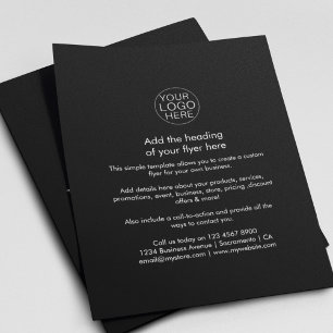 Business Logo   Simple Black White Custom Flyer