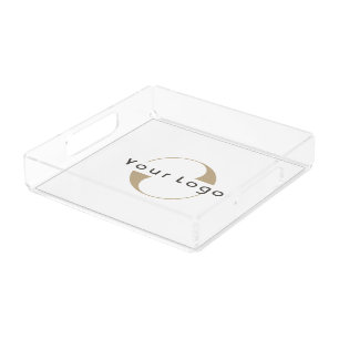 Business logo Simple Clean Minimal Brand Company Acrylic Tray