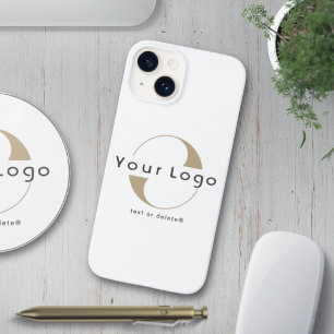 Business logo Simple Clean Minimal Brand White Case-Mate iPhone 14 Case