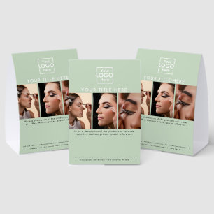 Business Logo Simple Green Beauty Salon 3 Photos