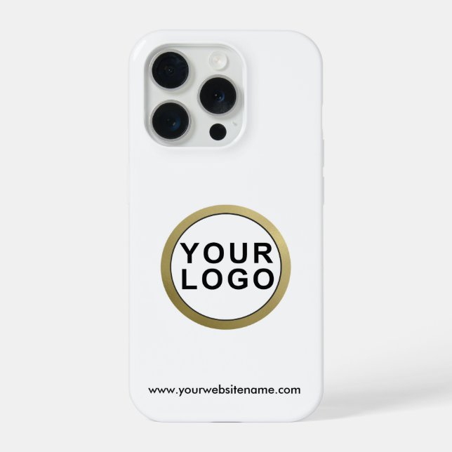 Business Logo Simple Modern iPhone Case (Back)