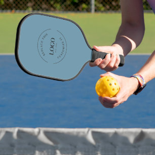 Business logo Simple Promotional Blue Custom Pickleball Paddle