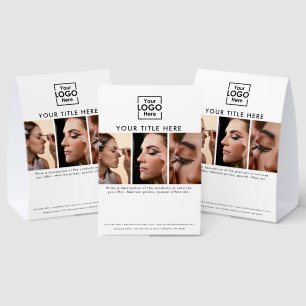 Business Logo Simple White Beauty Salon 3 Photos