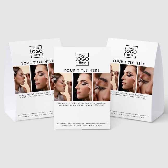 Business Logo Simple White Beauty Salon 3 Photos (Insitu(Multi))