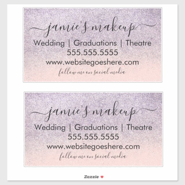 Business Logo Social Media Beauty Faux Glitter (Sheet)