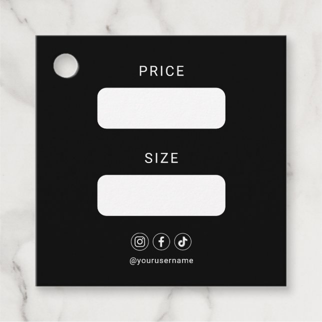 Business Logo Social Media Professional Favour Tag (Front)