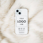 Business Logo Social Media White iPhone 13 Case<br><div class="desc">Add your logo.</div>