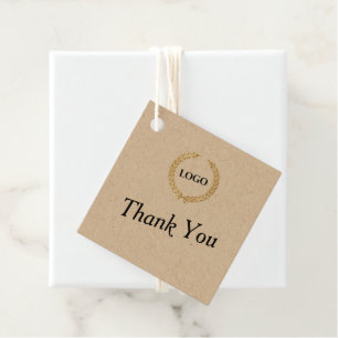 Business Logo Square Thank You Hang Tags