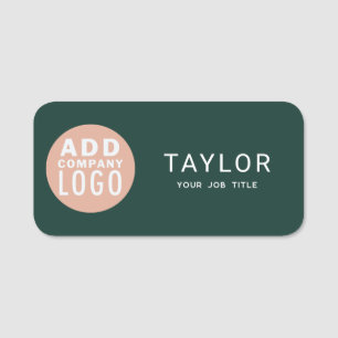 Business Logo Staff Employee Custom Name Tag