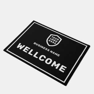 Business Logo   Stylish Black Modern Professional  Doormat