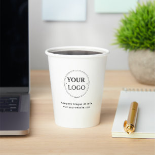 Business Logo Stylish Modern Professional Paper Cups
