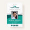 Business Logo Template Teal Employee Photo Name ID