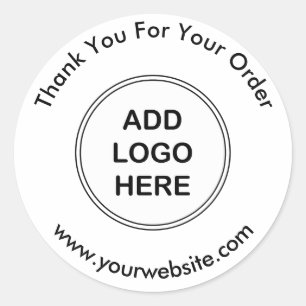 Business Logo Template Thank you Stickers