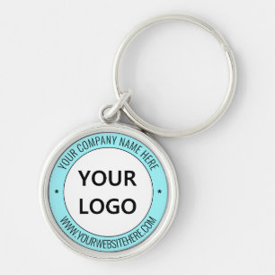 Business Logo Text and Colours Promotional Keychai Key Ring