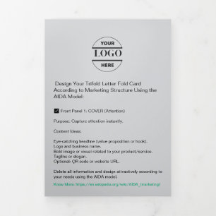 Business Logo & Text Modern Trifold Brochure