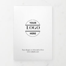 Business Logo & Text Modern Trifold Brochure