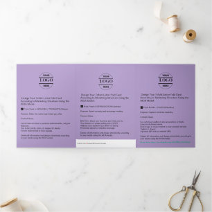 Business Logo & Text Modern Trifold Brochure