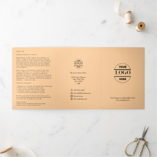 Business Logo & Text Modern Trifold Brochure