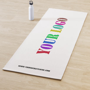 Business Logo Text Personalised Yoga Mat Example