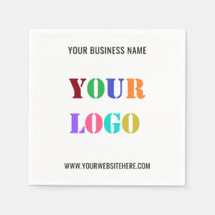 Business Logo Text Promotional Napkins Template