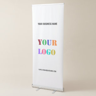 Business Logo Text Promotional Retractable Banner