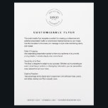 Business logo text website simple Custom Flyer<br><div class="desc">Promote your business or event with the Customisable Flyer Template! Add your logo, heading, body of text, and contact information on the bottom footer to create a professional, eye-catching design perfect for advertising services, promotions, or announcements with ease
Also Available as a digital download.</div>