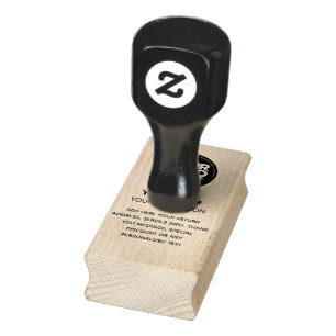 Business Logo Thank You Return Address Vertical Rubber Stamp