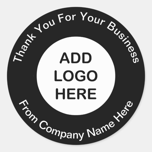 Business Logo Thank you Stickers (Front)