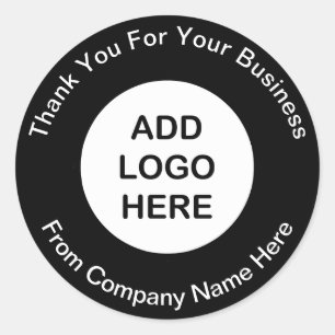 Business Logo Thank you Stickers