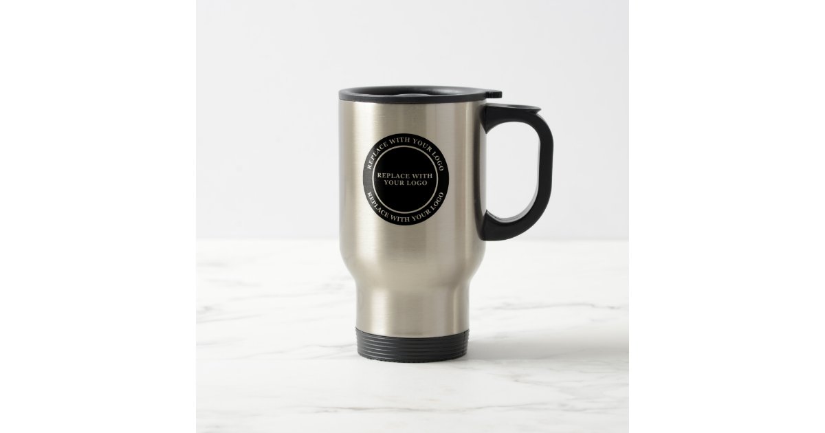 Business Logo Travel Mugs | Zazzle