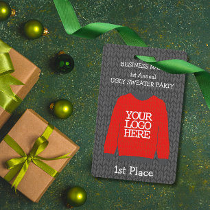 Business Logo Ugly Sweater Party Winner Badge ID Badge