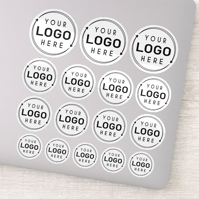 Business Logo Variety Sizes 16 Stickers (Detail)