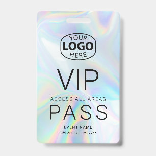 Business Logo VIP Holographic Corporate Event ID Badge