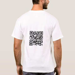 Business Logo Website Employee Name QR Code  T-Shirt
