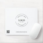 Business logo website simple Black white Custom Mouse Mat<br><div class="desc">Introducing our Custom Business Logo Website Simple Black White Mousepad – a sleek and personalised accessory that seamlessly blends functionality with professional branding. Elevate your workspace with this minimalist mousepad, featuring your custom business logo in a classic black and white design. Customise this mousepad with your business logo and website...</div>