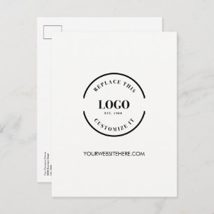 Business logo website Simple Corporate Custom Postcard