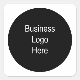 Business Logo White Background Square Sticker