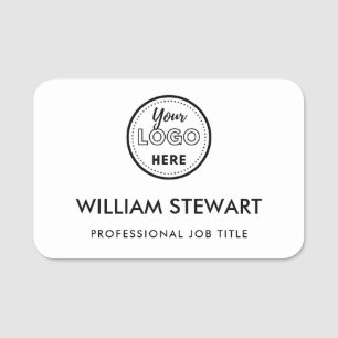 Business Logo White Employee Staff Name Name Tag