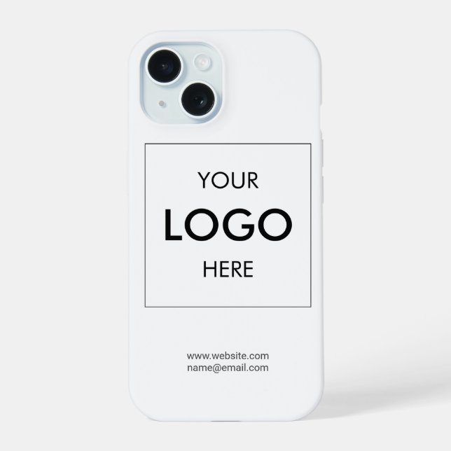 Business Logo White iPhone Case (Back)