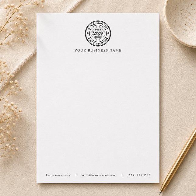 Business Logo White Letterhead (Creator Uploaded)