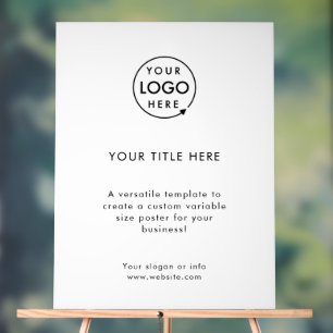 Business Logo   White Minimalist Modern Simple Acrylic Sign