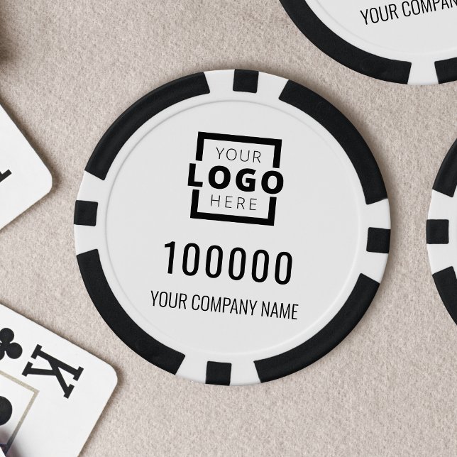 Business Logo White Poker Chips (Creator Uploaded)
