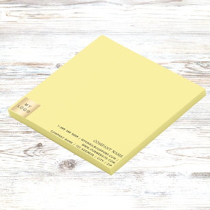 Business logo yellow post-it notes
