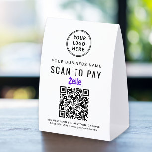 Business Logo Zelle QR Code Scan To Pay