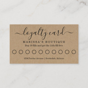 Business Loyalty Card / Reward Punch Card