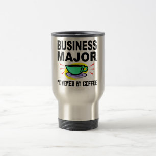Business Major Powered By Coffee Travel Mug