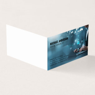 Business Man on Computer   Data