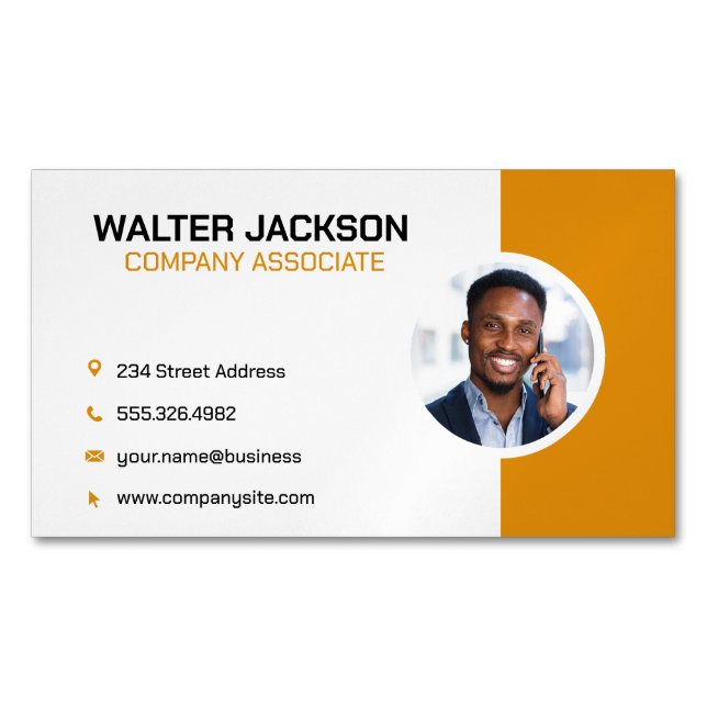 Business Man on Phone | Corporate Business Card (Front)
