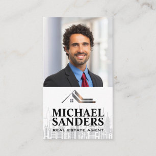 Business Man   Real Estate Logo   City Skyline Card